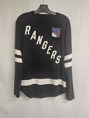 Wright & Ditson NHL New York Black Rangers Long Sleeve Shirt Sweater Medium